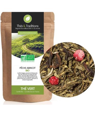 Th s & Traditions Organic Green Tea Peach Apricot | Bag 100g Bulk | Certified Organic