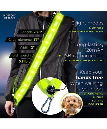 NordicFlows Rechargeable LED Reflective Sash - Night Walking Gear for Dogs & Humans - Buy Online on GoSupps.com