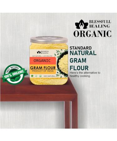 Blessfull Healing Organice Gram Flour 1 lb (453 Gram) - Buy Online on GoSupps.com