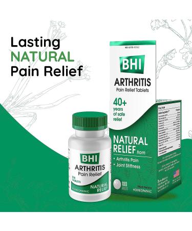 BHI Arthritis Pain Relief Tablets - Joint Health Support with Arnica & 13 Natural Actives | Homeopathic Blend for Minor Pain & Stiffness | 100 Tablets - Buy Online on GoSupps.com