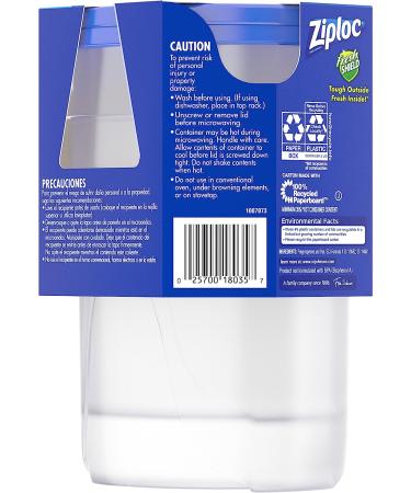 Ziploc Twist 'n Loc Medium Round Containers - Pack of 2 | Food & Travel Storage | Dishwasher Safe - Buy Online on GoSupps.com