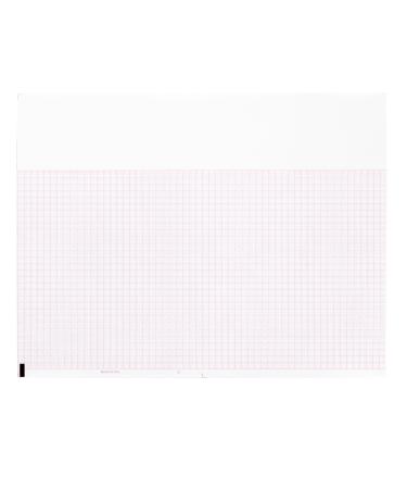 Burdick Compatible 007983 Medical Cardiology Recording Chart Paper Z-Fold Size 8.5 x 11 Grid Color Red Pad of 200