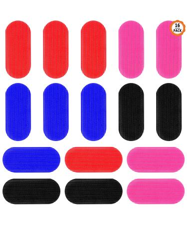 16 PCS Hair Gripper Self-adhesive Bangs Hair Pads Nylon Hair Sticker Clips Hair Fringe Stickers for Women Girls Hair Styling (4 Colors)