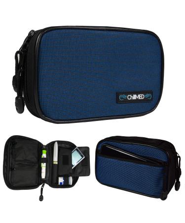 ChillMed Companion Glucose Meter Case Diabetic Supply Bag an Organizer for Travel and Carrying Insulin and Other Diabetics Essential Supplies - (Blue)