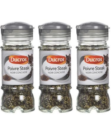 Ducros Poivre Steak Noir Concass 38 g - Lot de 3 - Buy Online on GoSupps.com