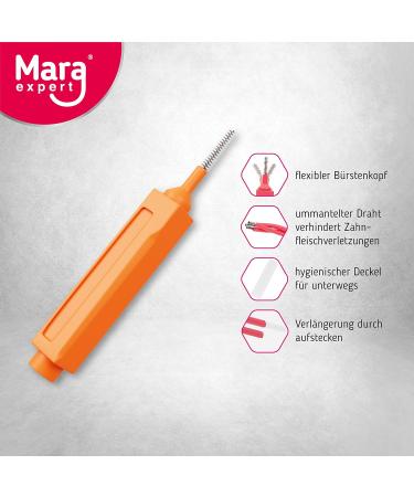 Interdental Brushes ISO 1 Orange - 8 Pack for Effective Dental Care | Mara Expert Interdental Cleaning Tools - Buy Online on GoSupps.com