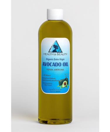 Avocado Oil Extra Virgin Organic Unrefined Cold Pressed Raw Premium Quality Natural Pure 12 oz 355 ml - Buy Online on GoSupps.com
