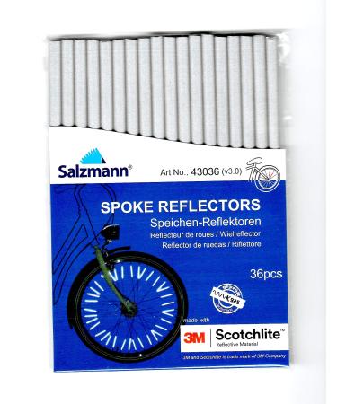 Salzmann 3M Spoke Reflectors for Bicycles | High Visibility| Made with 3M Scotchlite | 36 Pieces
