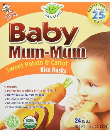 Hot-Kid Baby Mum-Mum Rice Rusks Sweet Potato & Carrot 1.76 Ounce