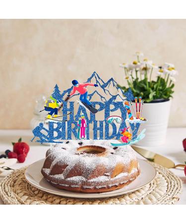 iPartyFun Skiing Theme Birthday Party Cake Topper - Buy Online on GoSupps.com