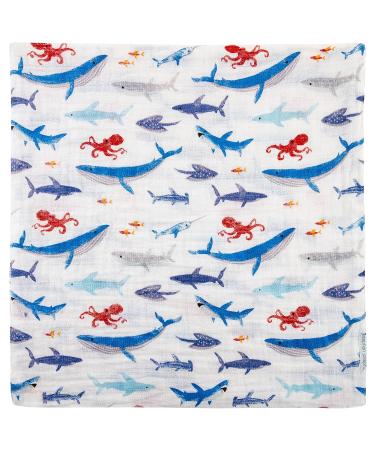 Stephen Joseph Shark Muslin Lovie with Teether - Soft and Comfortable for Babies - Buy Online on GoSupps.com