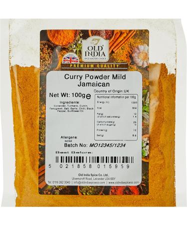 Old India Curry Powder Mild Jamaican 100g - Authentic Blend for Flavorful Curry dishes - Buy Online on GoSupps.com