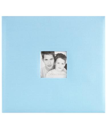 MCS MBI 13.5x12.5 Inch Fashion Fabric Scrapbook Album with 12x12 Inch Pages with Photo Opening, Sky Blue (802514)