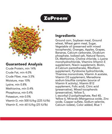 ZuPreem FruitBlend Pellets Bird Food for Small Birds - Made in USA Daily Blend for Parakeets, Budgies, Parrotlets - 2 Pound Pack - Buy Online on GoSupps.com