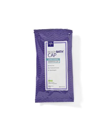 Medline ReadyBath Scented Rinse-Free Shampoo Cap with Conditioner 30 Count 30 Shampoo