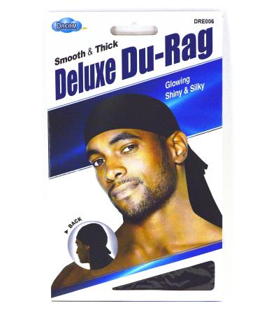Dream Deluxe Du-Rag Smooth & Thick Black One Size Black
