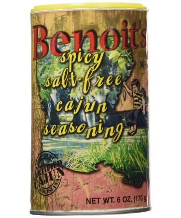 Benoit's Best Spicy Salt-free Cajun Seasoning (6 OZ) 6 Ounce (Pack of 1)
