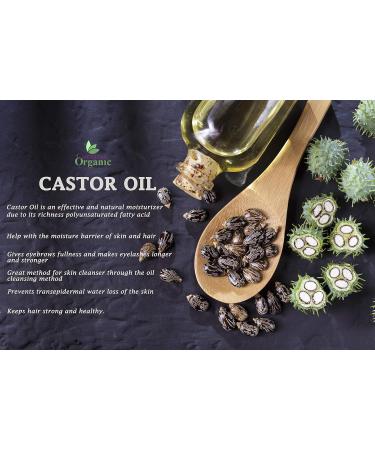 Dr Joe Lab Castor Oil Cold Pressed Castor Oil Unrefined Pure Hexane Free Non GMO - Natural Moisturizing Hydrating Hair Skin Face Body Nails - 32 Oz - Buy Online on GoSupps.com