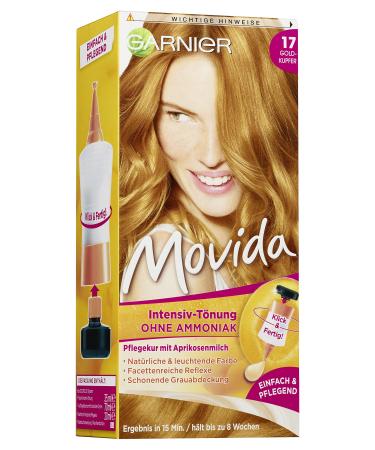 Garnier Tint Movida Care Cream/Intensive Tint Hair Color 17 Gold Copper Pack of 3