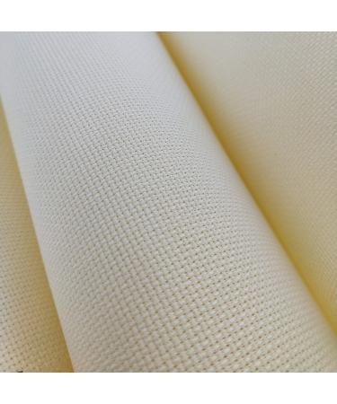 59x one Yard 18 Ct Counted Cotton Aida Cloth Cross Stitch Fabric (Cream)