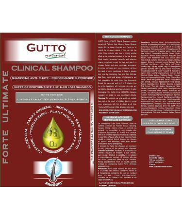 Gutto - Anti-Hair Loss Shampoo with Natural and Organic Active Ingredients - Strengthens Hair and Prevents Hair Loss - Buy Online on GoSupps.com