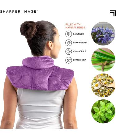 SHARPER IMAGE Herbal Aromatherapy Neck & Shoulder Wrap Pad for Muscle Pain Relief - Lavender & Herb Spa Blend - Father's Day Gift - Buy Online on GoSupps.com