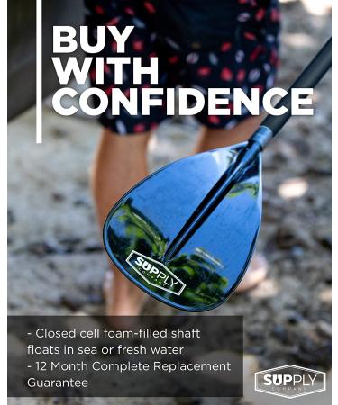 3-Piece Adjustable SUP Paddle - Lightweight & Durable Stand Up Paddle Board Oar - Buy Online on GoSupps.com