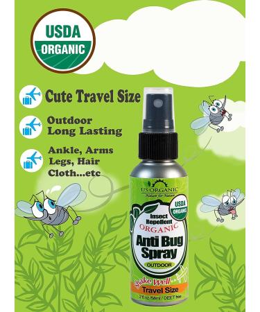 USDA Certified Organic Mosquito Repellent Pump Sprays - Deet-Free, Cruelty-Free, Lab Tested for Proven Results (2 oz, Pack of 2) - Buy Online on GoSupps.com