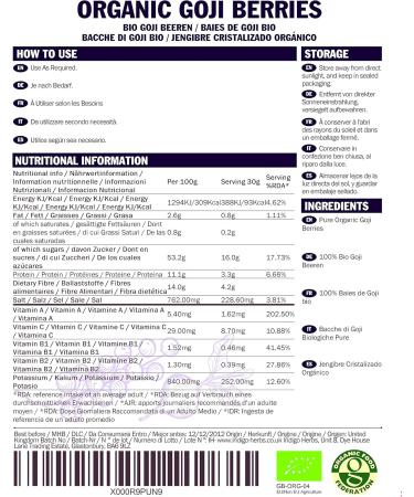 Indigo Herbs Organic Goji Berries 1kg - Buy Online on GoSupps.com