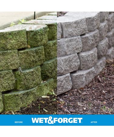Wet & Forget 128oz Outdoor Cleaner Concentrate - Moss, Mold, Mildew & Algae Stain Remover - Buy Online on GoSupps.com