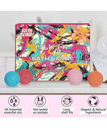 Bath Bombs Gift Set 12 for Women - Shea & Coco Butter, Moisturizing Fizzies - Perfect for Bubble Baths - Handmade Gift for Mom, Girlfriend - Birthday, Christmas, Mother's Day - 12 PCS - Buy Online on GoSupps.com