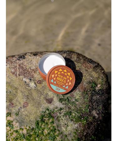 Sol de Ibiza Plastic Free SPF30 Mineral Sunscreen - 100g | Waterless Solid Sunscreen | Natural Ingredients | Vegan | Non-Nano Zinc Oxide | for Adults & Kids - Buy Online on GoSupps.com