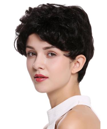 WIG ME UP NG-HH-13-1B Human Hair Short Wavy Wig for Women & Men - Fashionable Black Hair - International Shipping Available - Buy Online on GoSupps.com