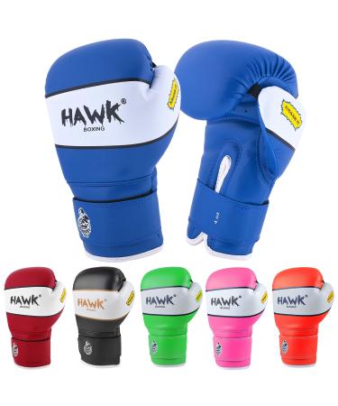 Kids Boxing Gloves for Kids Children Youth Punching Bag Kickboxing Muay Thai Mitts MMA Training Sparring Gloves Blue 6 oz