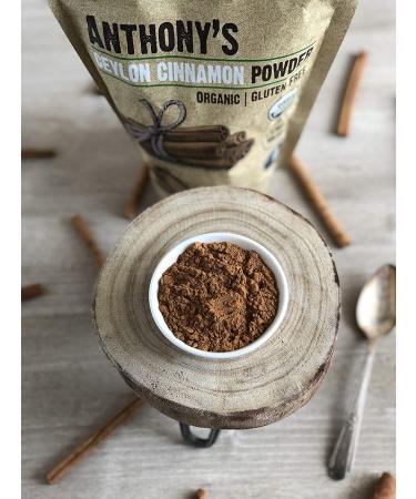 Anthony's Organic Ceylon Cinnamon Powder 1 lb - Gluten Free, Non GMO, Non Irradiated, Keto Friendly - Buy Online on GoSupps.com