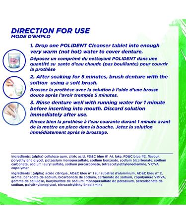 Polident Whitening Denture Cleanser Tablet (Packaging May Vary) - Buy Online on GoSupps.com