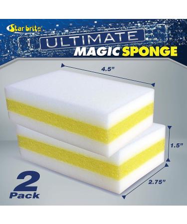 STAR BRITE Ultimate Magic Sponge - Boat Scuff Eraser Melamine Scrubber - 2 Pack | White Magic Eraser - Buy Online on GoSupps.com