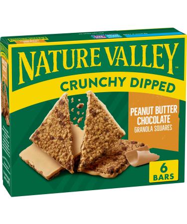 Nature Valley Crunchy Dipped Peanut Butter Chocolate Granola Squares 6 Count