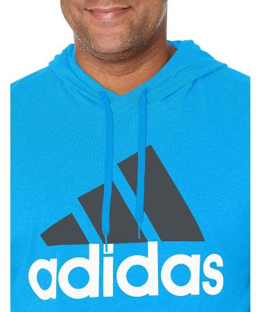 adidas Men's Essentials Logo Hoodie - Small Shock Blue/Black - Buy Online on GoSupps.com
