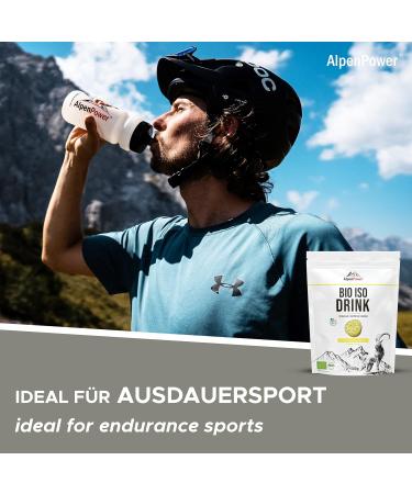 Alpenpower Bio ISO Drink Powder Lemon 500g | 100% Natural Isotonic Beverage for Endurance Sports - No Artificial Additives Excellent Compatibility - Buy Online on GoSupps.com