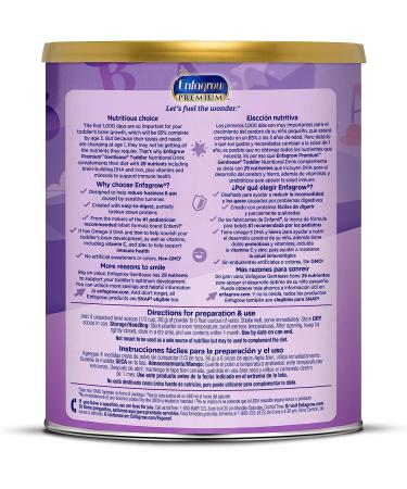Enfagrow Premium Gentlease Toddler Nutritional Drink | Omega-3 DHA & Prebiotics for Brain & Immune Health | Non-GMO | 29.1 Oz - Buy Online on GoSupps.com