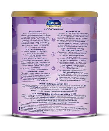 Enfagrow Premium Gentlease Toddler Nutritional Drink - Omega-3 DHA, Prebiotics, Vitamins - Non-GMO - 4 Pack (116.4 Oz) - Buy Online on GoSupps.com