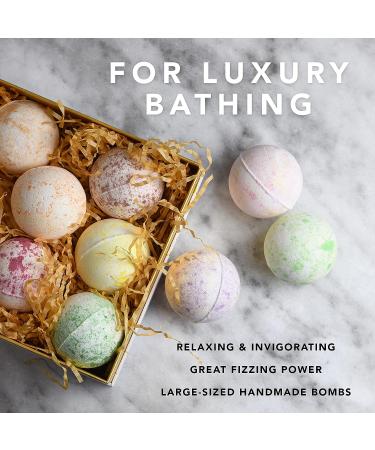 Deluxe Fathers Day Bath Bombs Set - 9 Handmade Bubble Bath Bombs for Women with Shea & Coco Butter - Perfect Spa Gift for Her, Him, Wife, Girlfriend - Ideal for Birthdays, Weddings - Buy Online on GoSupps.com