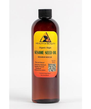 Sesame Oil Unrefined Organic Carrier Expeller Pressed Pure 24 oz 710 ml - Buy Online on GoSupps.com