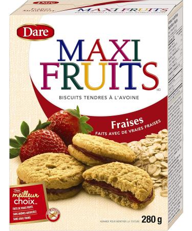 Maxi Fruits Strawberry - Soft Oatmeal Cookies with Real Fruit Filling for a Great Snack 280g - Buy Online on GoSupps.com