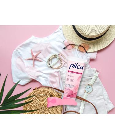 Pilca Depilatory Cream - Gentle Hair Removal for Legs Arms and Bikini | 100ml with Moringa Amla & Kamelien Oil + Precision Spatula - Buy Online on GoSupps.com