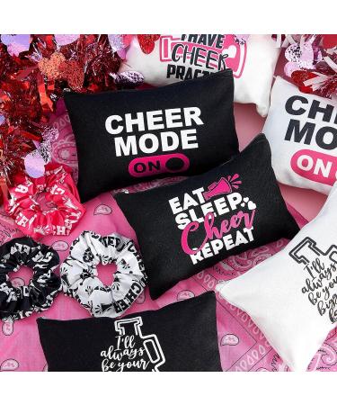 24 Pieces Cheer Bags for Cheerleaders Cheer Scrunchies Canvas Cheer Makeup Bags Cases Portable Travel Cheerleading Makeup Bag Cheer Elastic Scrunchies for Girls Cheerleaders Hair Ties Cheer Gifts - Buy Online on GoSupps.com