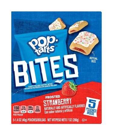 Pop-Tarts Bites: Frosted Strawberry, 25 Count Case - Tasty Filled Pastry Bites - Buy Online on GoSupps.com