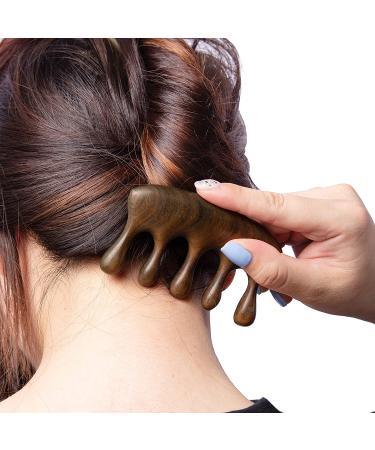 Moreinday Handmade Sandalwood Massage Comb Gift for Women - Scalp Massager & Lucky Wooden Comb 01 - Buy Online on GoSupps.com