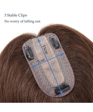 Silk-Co Real Hair Clip In Extensions - 7A Human Hair Toupee for Women | 30cm 38g Medium Brown 04# - Buy Online on GoSupps.com